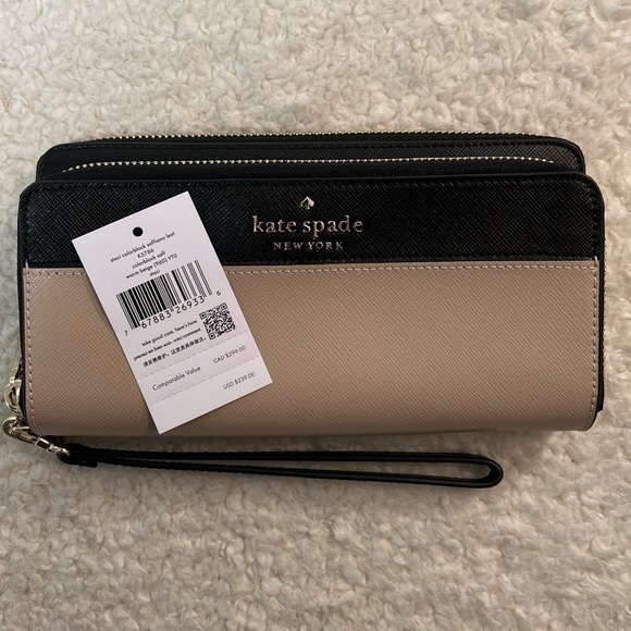 🥳HP Kate Spade Staci Colorblock Large Carryall Wristlet - Picture 13 of 14